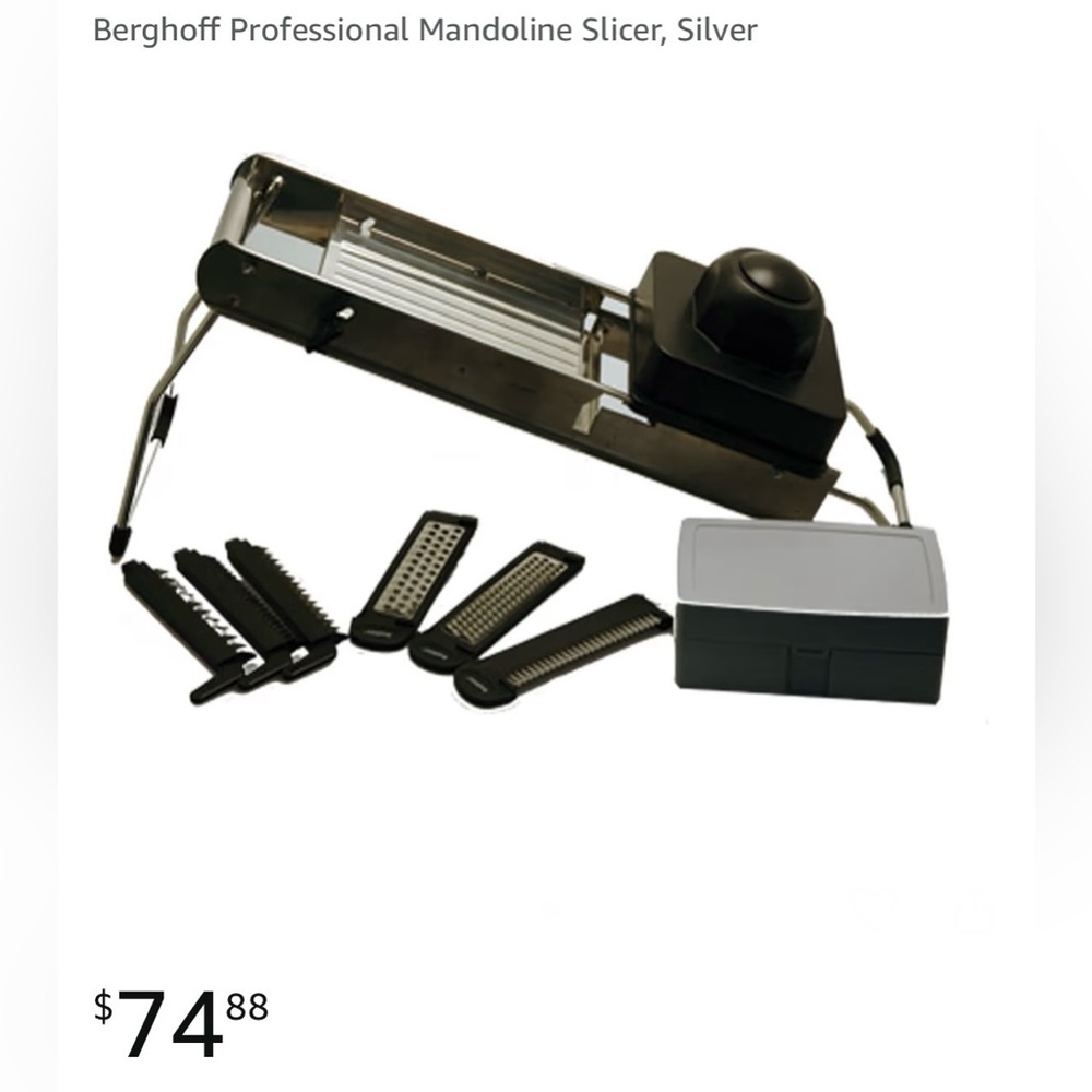 Berghoff Professional Mandoline Slicer Black and Silver with blades